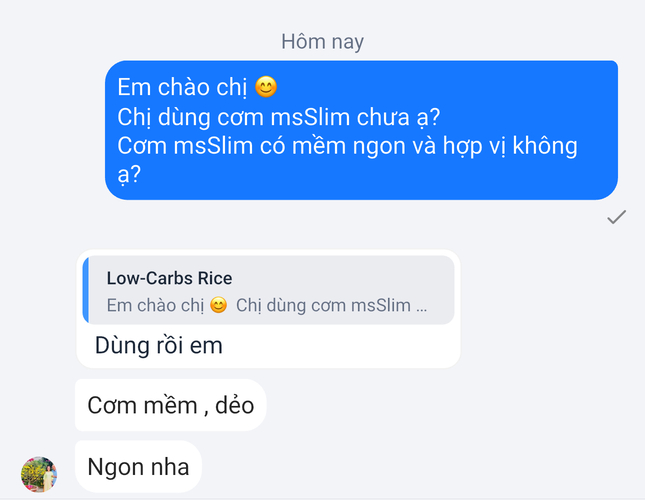 feedback khách hàng về cơm độ dưỡng
