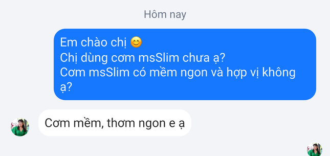 feedback khách hàng về cơm độ dưỡng