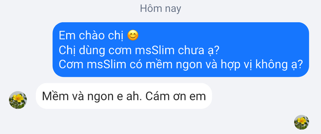 feedback khách hàng về cơm độ dưỡng