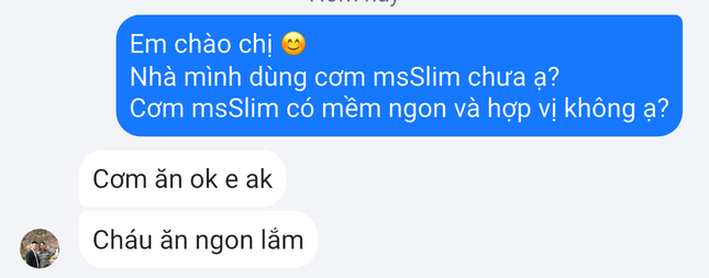 feedback khách hàng về cơm độ dưỡng